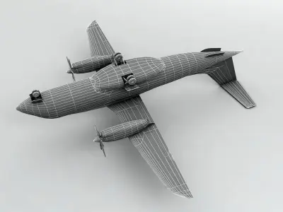 Fairchild Dornier 328 Low-poly 3D model