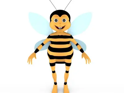 Bee Rigged Character Low-poly 3D model