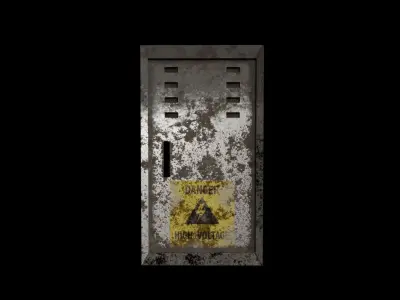 Fuse Box Low Poly Low-poly 3D model