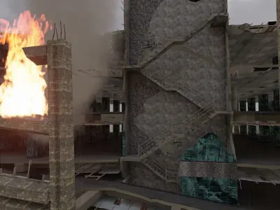 War invasion diorama 3D model