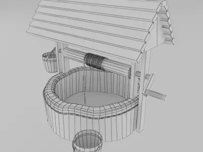 Vintage Well Low-poly 3D model