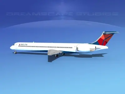McDonnell Douglas MD83 Delta Airlines 2 3D model