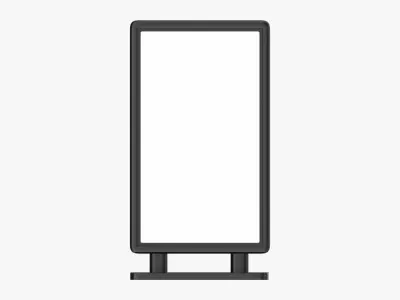 Advertising stand display mockup 08 3D model