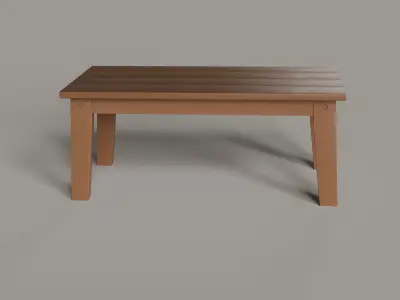 Lakeside Dining Coffee Table - 4 COLORS Low-poly 3D model