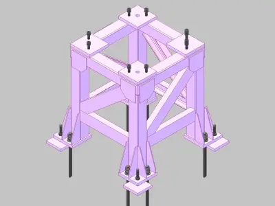 26399-Base for robot NACHI-NC510-Hight 900 3D model