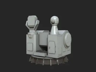 Chinese Navy HPJ11 1130 CIWS Close-In Weapon System Low-poly 3D model