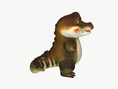 High-Quality Cartoon Crocodile PBR 3D model