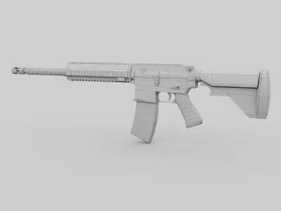 M416 Game Ready Low-poly 3D model