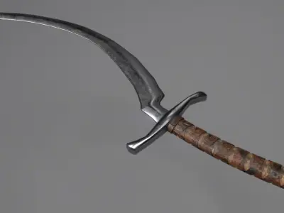 Khopesh sword Low-poly 3D model