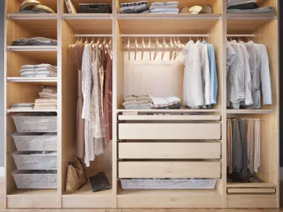 Wardrobe with Clothes part C 3D model