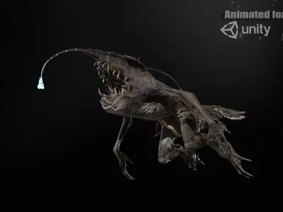 Mutant7R1 Low-poly 3D model