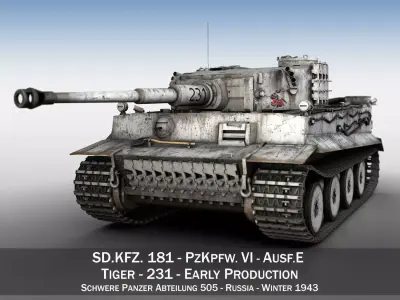 Panzer VI - Tiger - 231 - Early Production 3D model