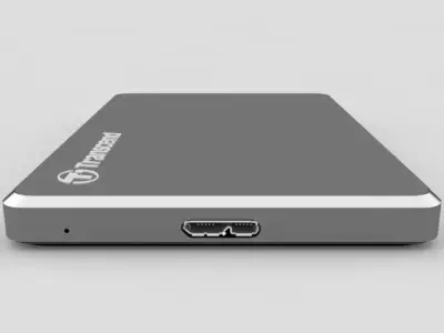 External Hard Drive Transcend StoreJet 25C3 USB Iron Gray 3D model