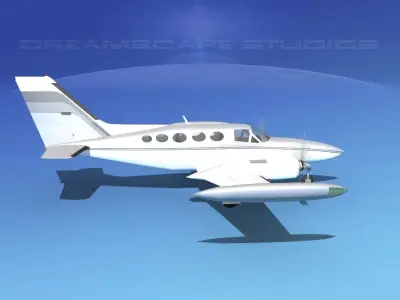 Cessna 414 Chancellor V15 3D model