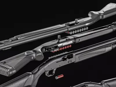 Mossberg 940 Pro Thunder Ranch Shotgun Low-poly 3D model