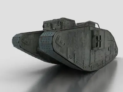 Mark V British Heavy Tank WW1 3D model