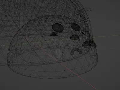 Cute colorado beetle 3D model