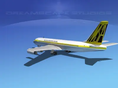 Boeing 707 Malaysia-Singapore Airlines 3D model