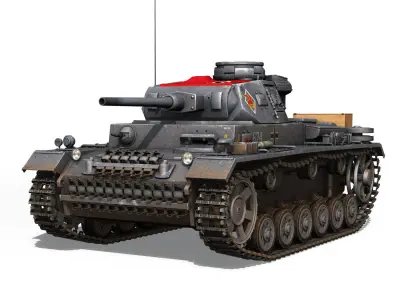 PzKpfw III - Ausf J - 624 3D model