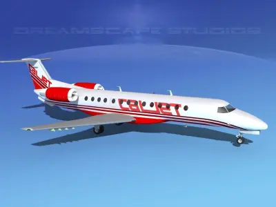 Embraer ERJ-135 CalJet 3D model