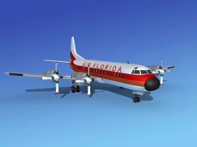 Lockheed L-188 Electra HP Air Florida 3D model