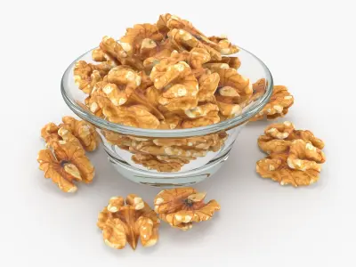 Walnuts in Bowl 3D model