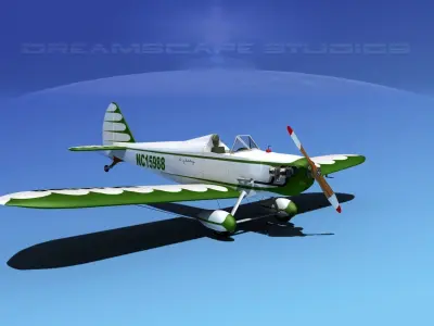 Flybaby airplane flying in sky 3D model