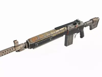 Sci Fi wasteland style long range rifle 3D model