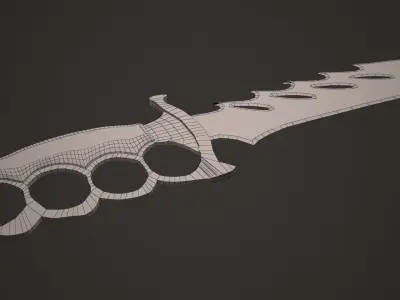 Brass Knuckles Knife 3D model