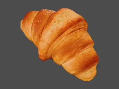 Realistic Butter Croissant 3D model