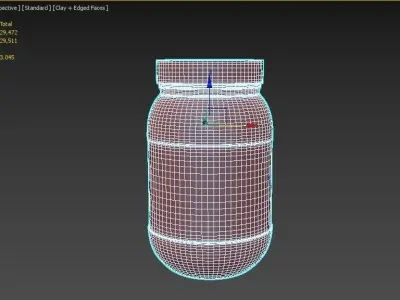 bottle jar Low-poly 3D model