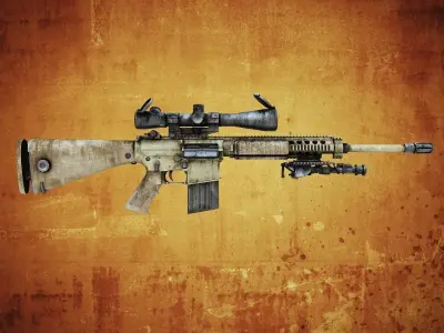 M110 SASS Low-poly 3D model