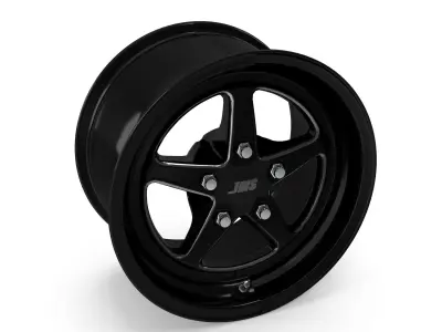 JMS Avenger Series Race Wheel 17 X 10 Black Diamond Cut Rear 3D model
