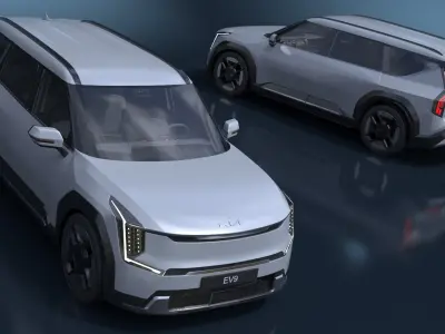 KIA EV9 Electric SUV Silver 3D model
