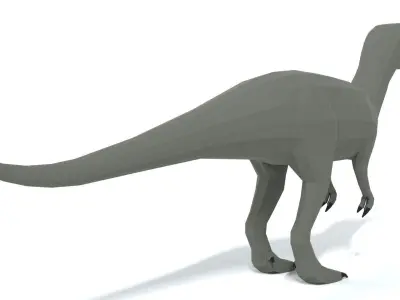 Low Poly Cartoon Baryonyx Dinosaur  Low-poly 3D model