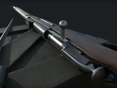 Mosin Nagant M1891-30 PBR and Game-Ready Low-poly 3D model