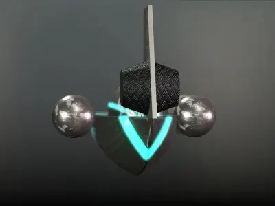 Space Boat Low-poly 3D model