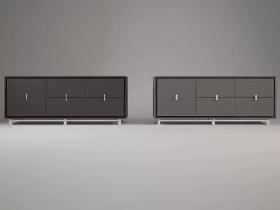 Modern console Free 3D model