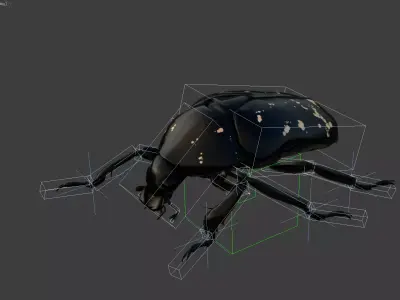 Spotted Chafer Beetle Protaetia brevitarsis Low-poly 3D model
