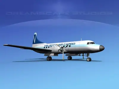 Convair CV-340  Velocity Air Cargo 3D model