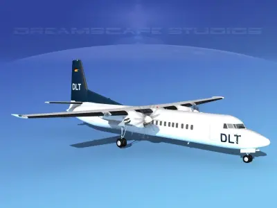 Fokker F-60 DLT 3D model