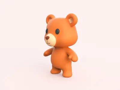 Little animal baby - Bear cute - Character001 Low-poly 3D model