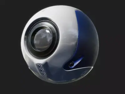 Sci-fi Friendly Drone Low-poly 3D model