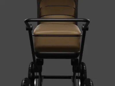 Baby carriage 3D model buy