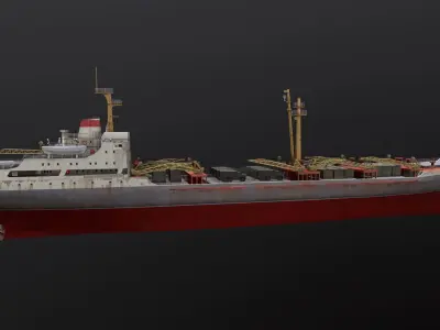 Poltava Battleship Low-poly 3D model