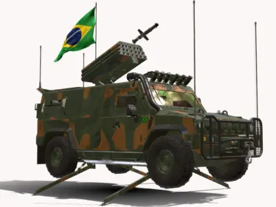 LMV 4X4 IVECO ARMADILLO BR  Low-poly 3D model