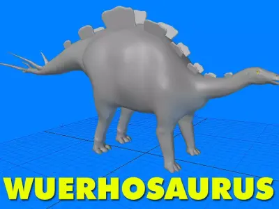 Wuerhosaurus Dinosaur 3D model