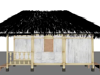Sundanese traditional Suhunan Jolopong Low-poly 3D model