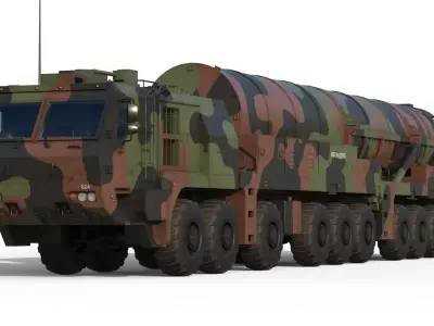 Hyunmoo 5  South Korean ballistic missile 3D model