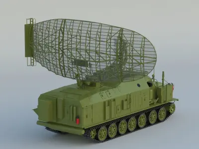 P-40 Radar Armour Long Track 3D model